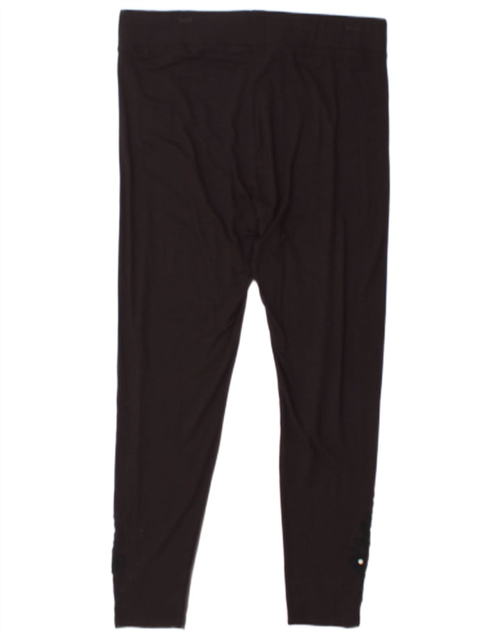 MARKS & SPENCER Leggings da donna UK 16 Large Nero Viscosa