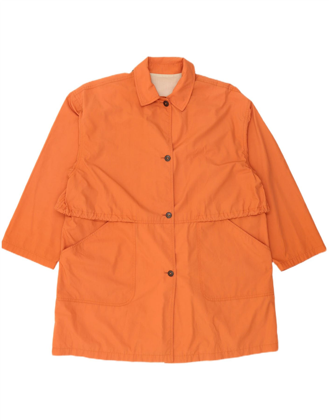 Impermeabile vintage da donna UK 18 XL arancione poliestere
