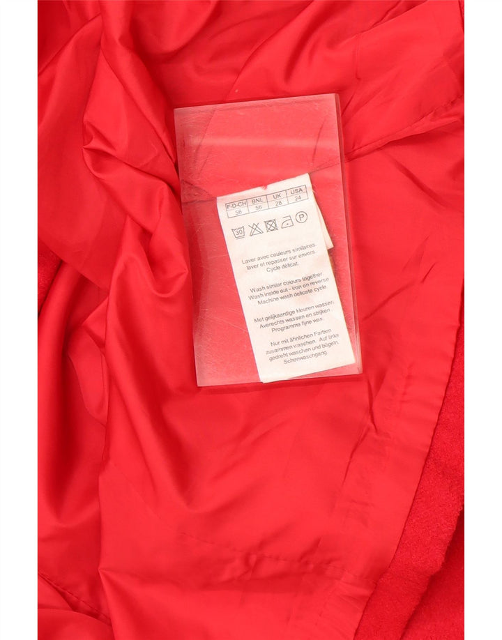 Cappotto da donna VINTAGE UK 28 6XL Poliestere rosso