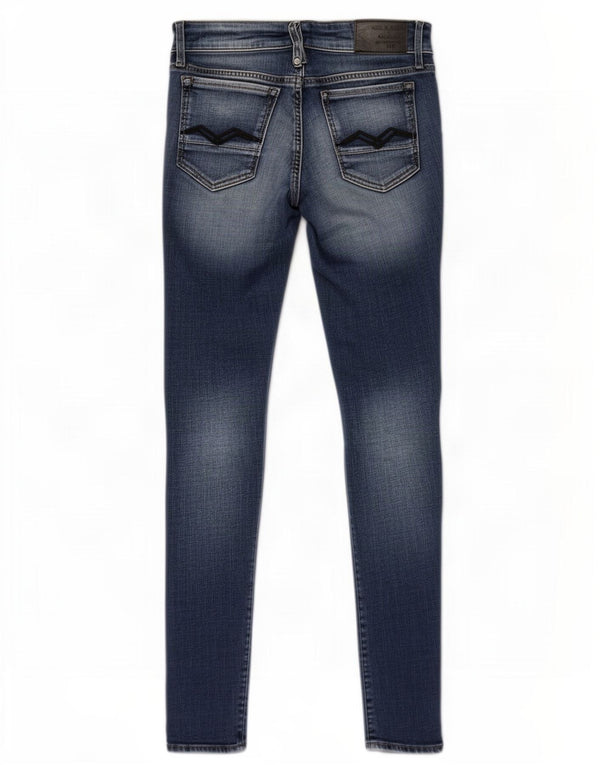 Replay Jeans skinny rosa da donna W26 L30 Blu