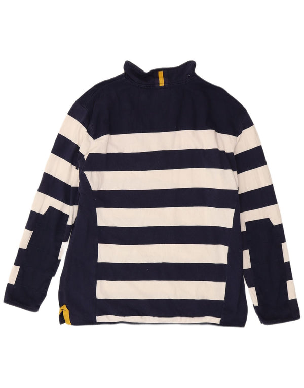 Felpa Joules da uomo con zip e collo, 2XL, a righe blu scuro