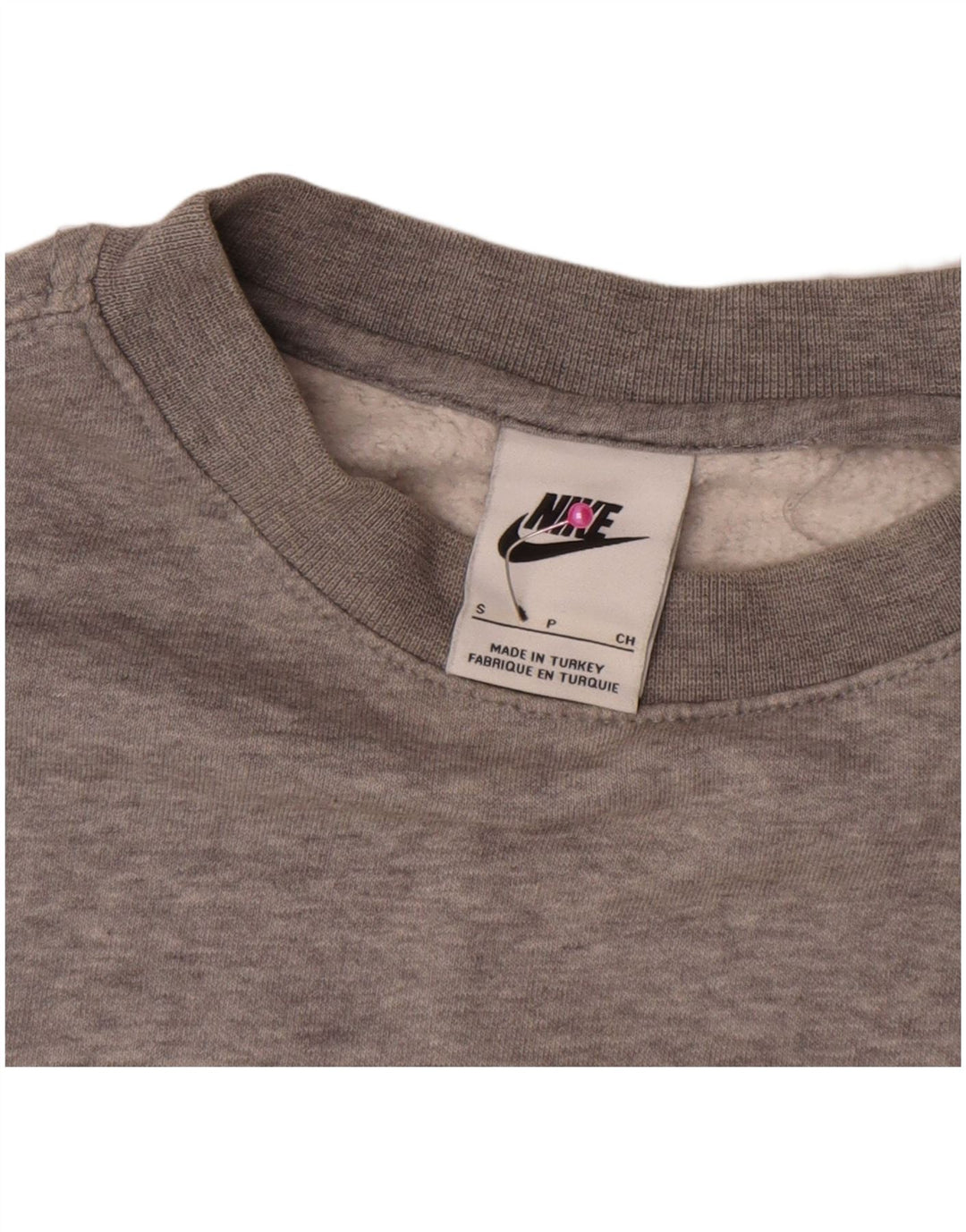 Felpa Nike da uomo con vestibilità ampia e grafica, piccola, in cotone chiazzato grigio