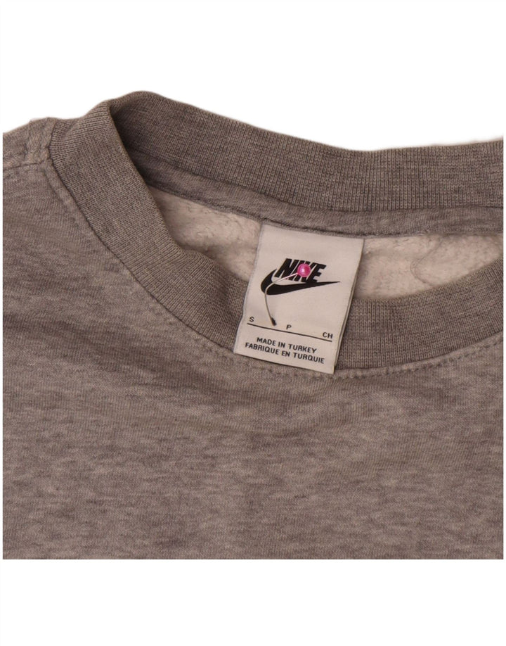 Felpa Nike da uomo con vestibilità ampia e grafica, piccola, in cotone chiazzato grigio
