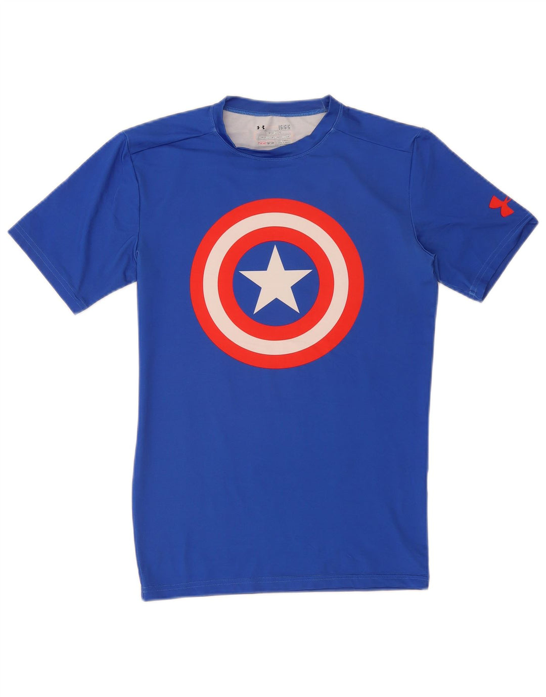 Maglietta con grafica Under Armour per ragazzi Marvel, 11-12 anni, grande, blu