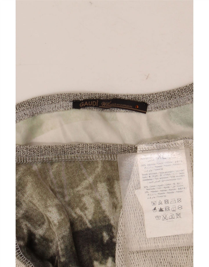 Camicetta grafica da donna Gaudi Top UK 18 XL Poliestere color block grigio