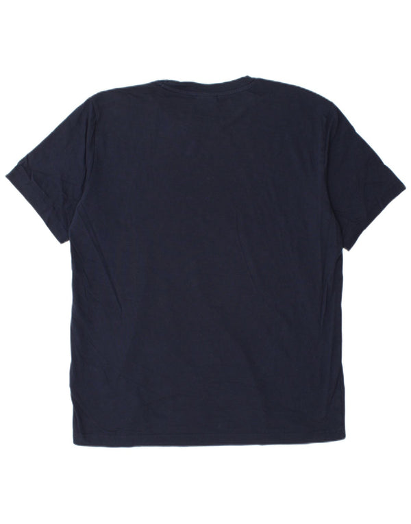 T-shirt da uomo Champion Top Large in cotone blu navy