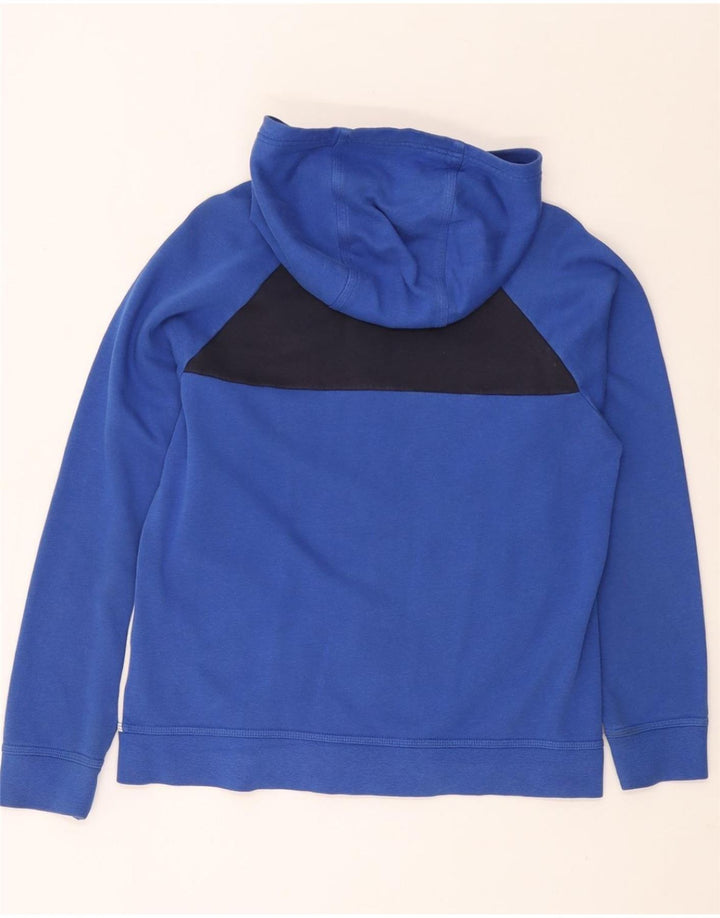 Felpa con cappuccio e zip NIKE per ragazzi 13-14 anni XL in cotone color block blu