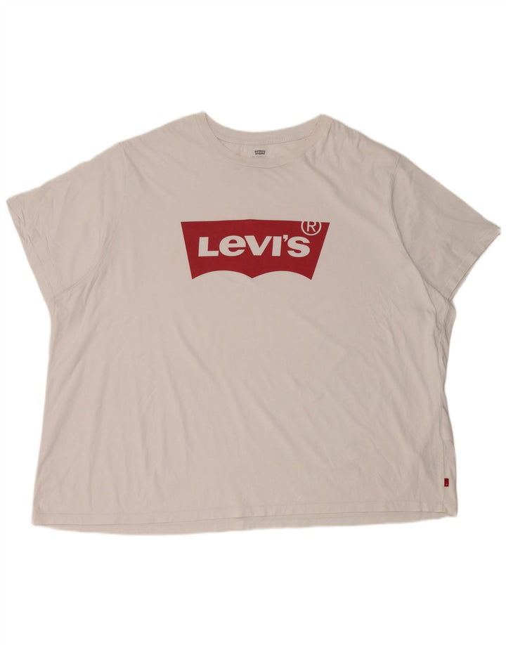 T-shirt grafica da uomo Levi's Top 4XL cotone bianco