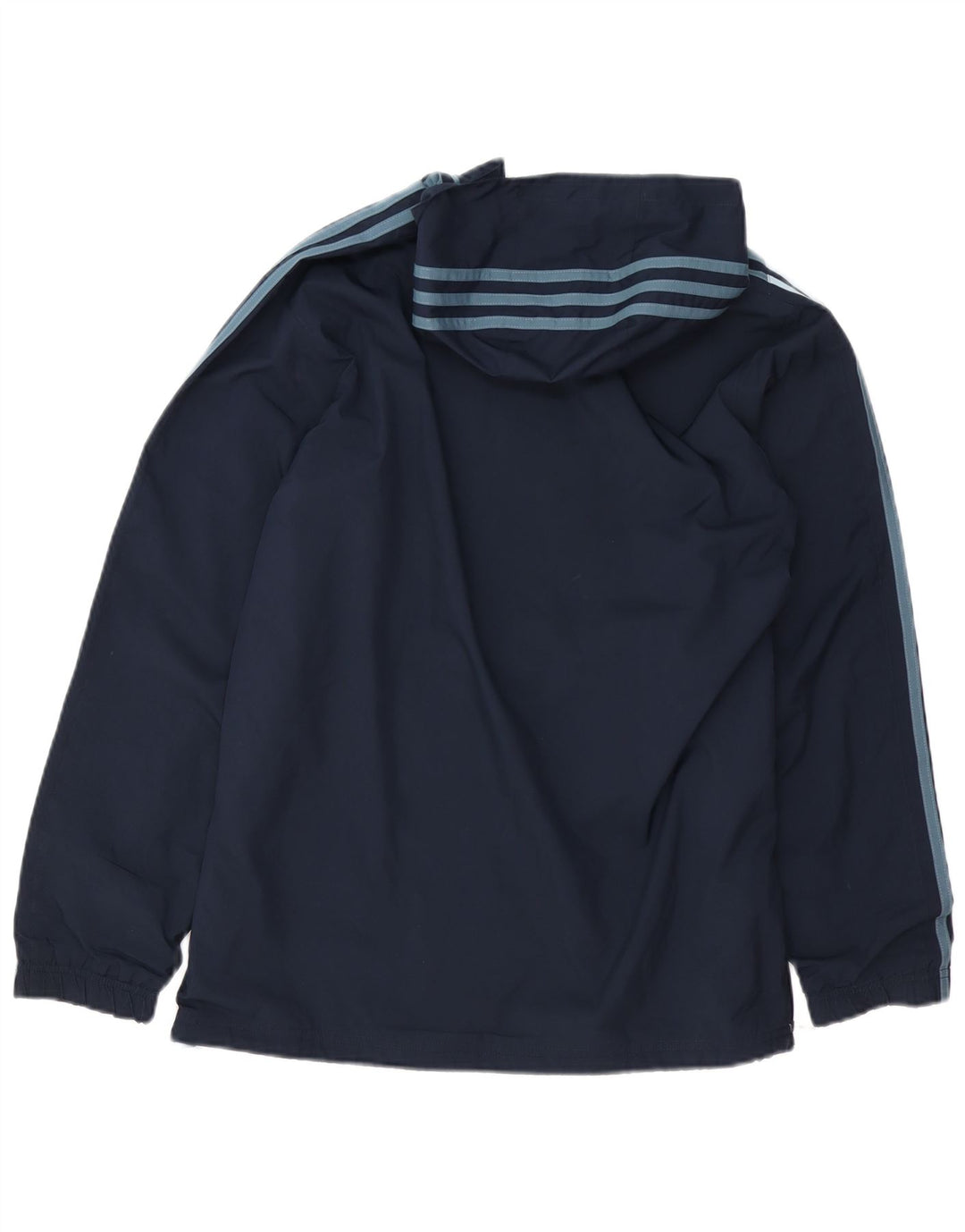 Giacca antipioggia ADIDAS da bambino, anorak con cappuccio, 13-14 anni, in poliestere blu navy