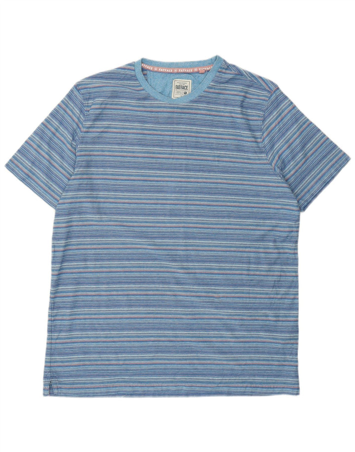 T-shirt da uomo Fat Face Top XL in cotone a righe blu