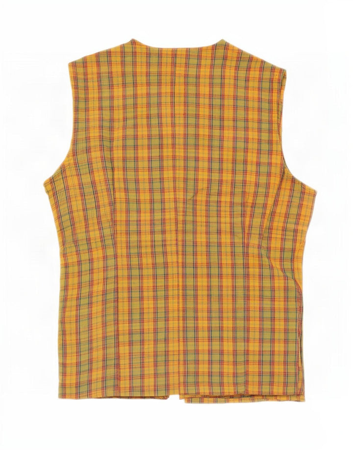 Gilet da donna vintage EU 38 cotone a quadri multicolore medio