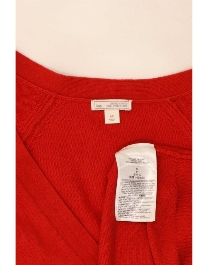 Maglione cardigan oversize da donna Gap UK 10 piccolo nylon rosso