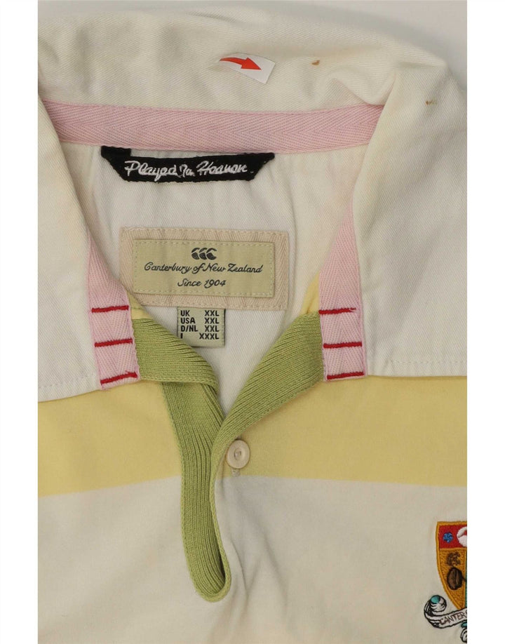 Polo da rugby da uomo Canterbury 2XL a righe multicolore