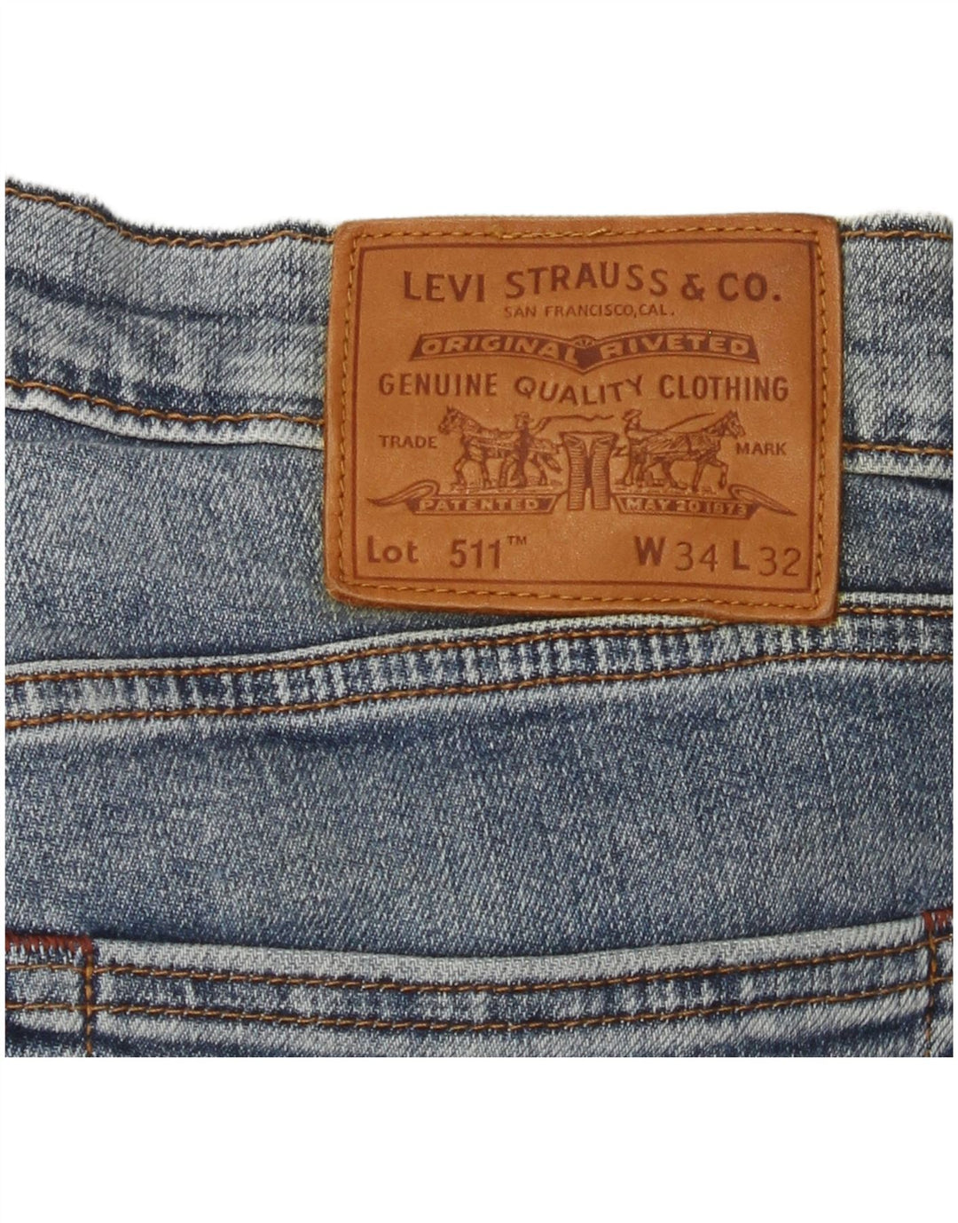 Jeans Levi's Uomo 511 Slim W34 L32 Cotone Blu