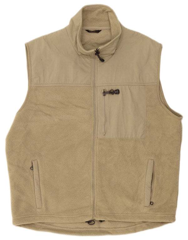 Gilet in pile da uomo Marks & Spencer UK 40 Large Beige Poliestere