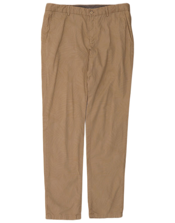 Pantaloni chino slim fit da uomo Massimo Dutti EU 44 Large W34 L34 Beige floreale