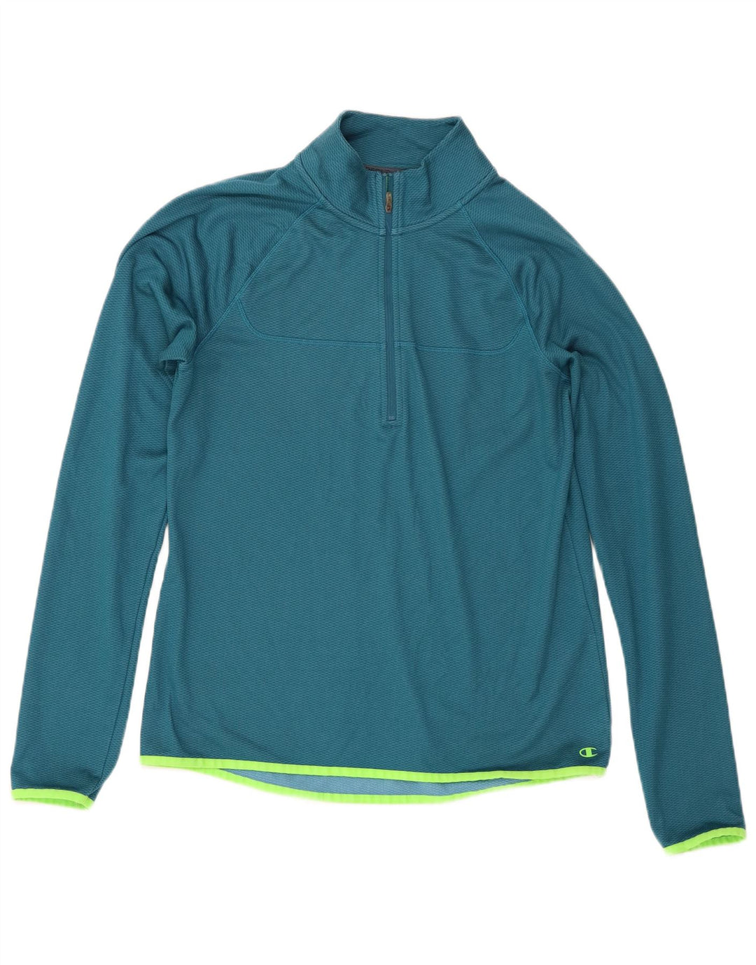 Champion Tuta da uomo pullover con zip e collo, grande in poliestere blu
