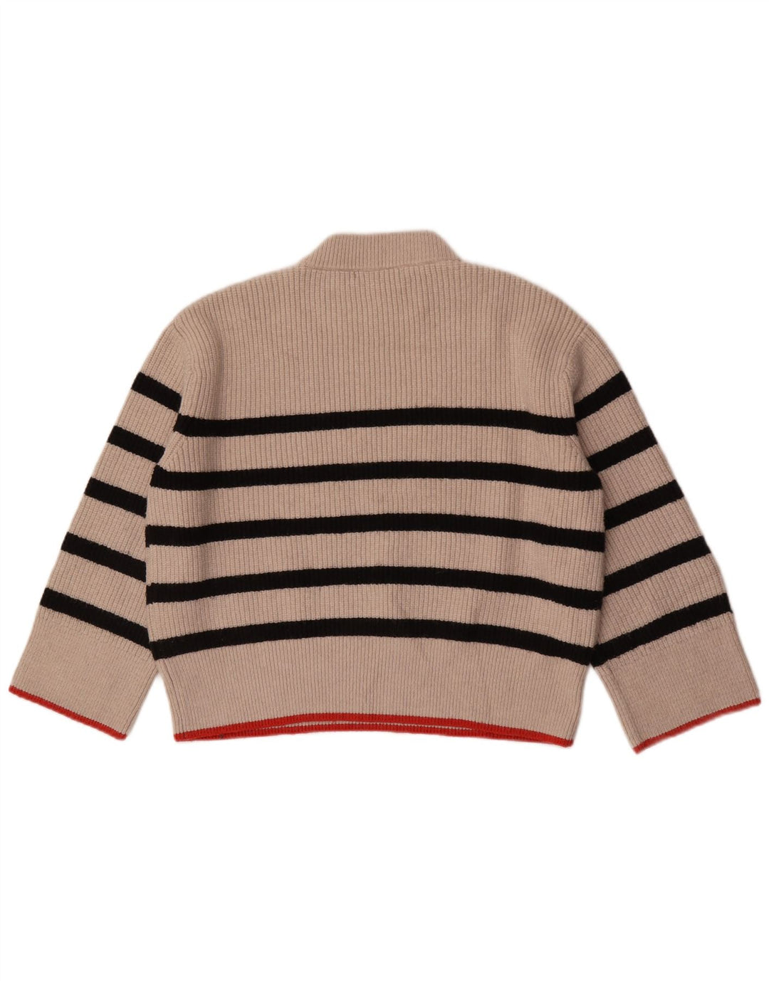 Maglione corto a collo alto corto da donna Zara UK 10 piccolo Beige