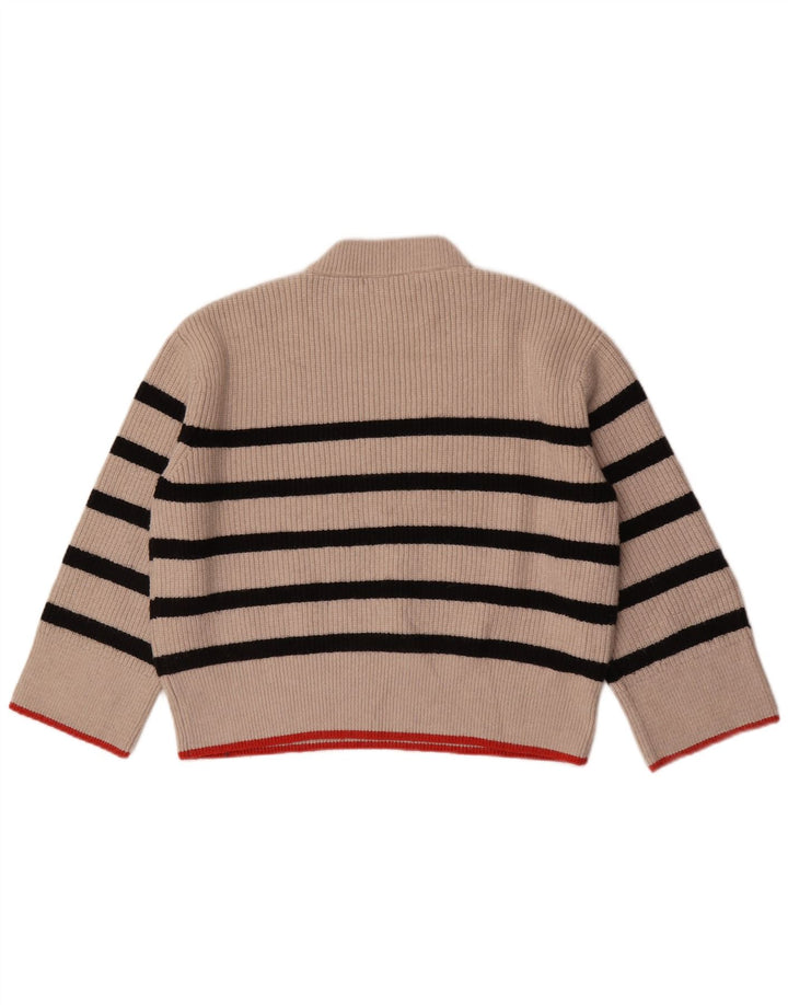 Maglione corto a collo alto corto da donna Zara UK 10 piccolo Beige
