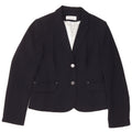 CALVIN KLEIN Giacca blazer a 2 bottoni da donna UK 14 medio blu navy