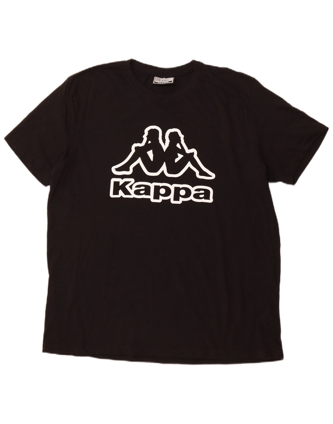 T-shirt grafica da uomo KAPPA Top XL in cotone nero