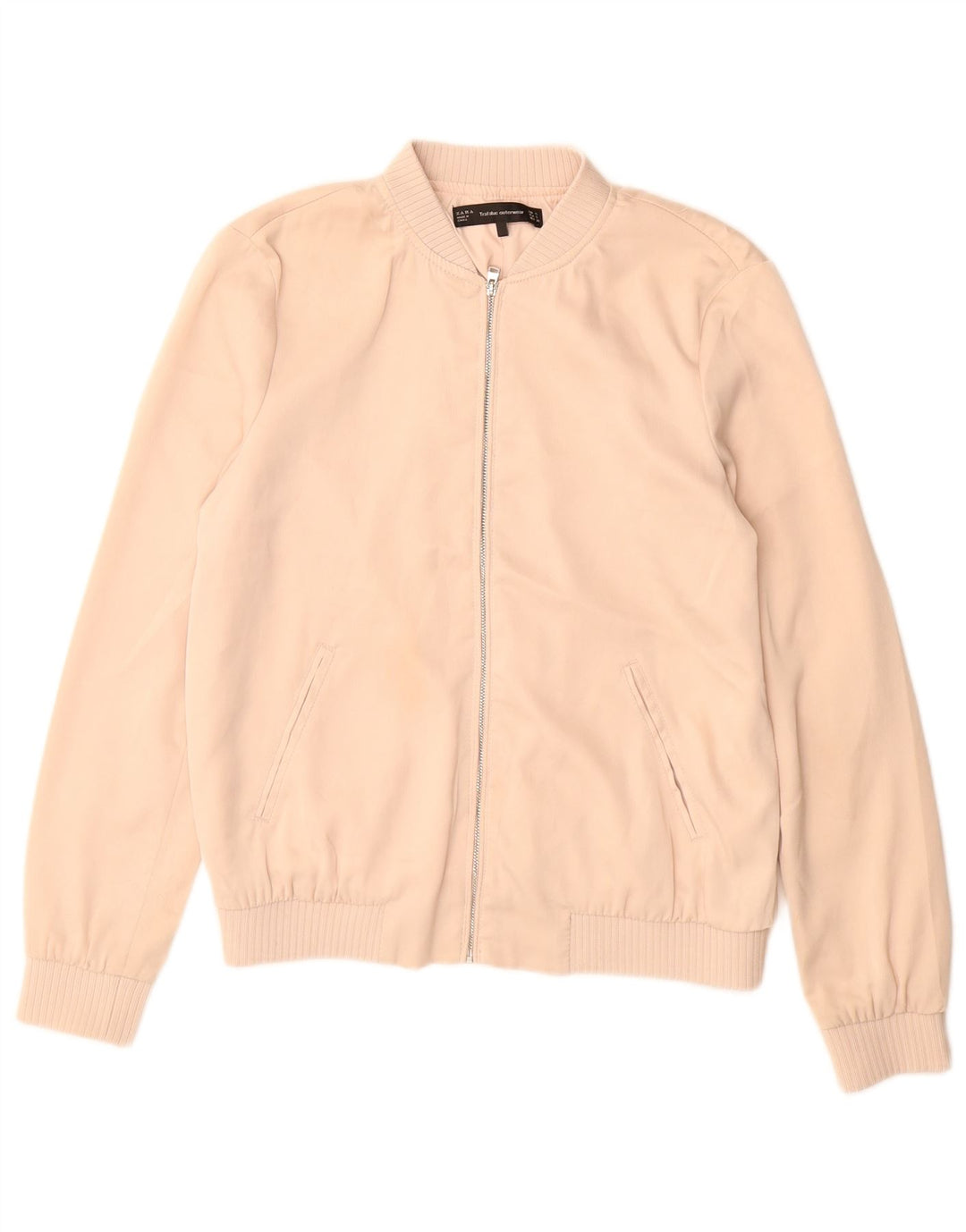 Giubbotto bomber da donna Zara UK 10 piccolo poliestere beige