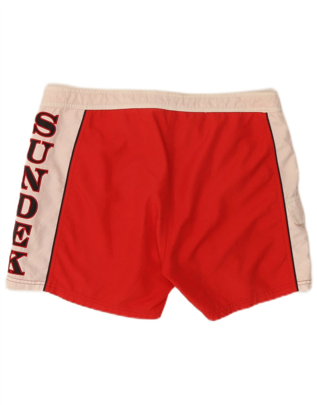 Pantaloncini da bagno grafici da uomo Sundek grandi color rosso