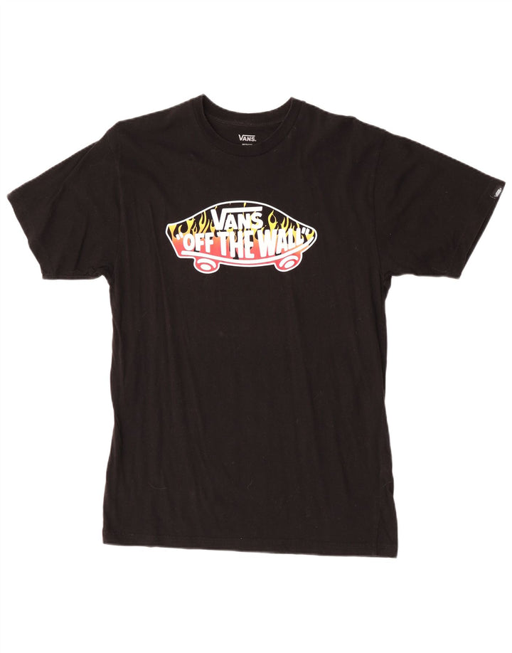 T-shirt grafica da uomo Vans Top in cotone nero medio