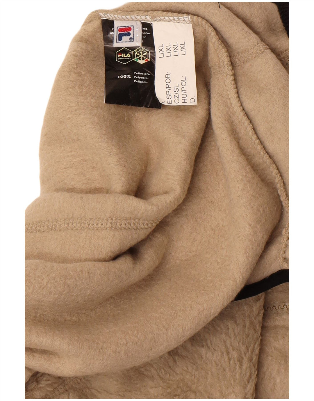 Giacca in pile da uomo Fila UK 42 XL Poliestere beige