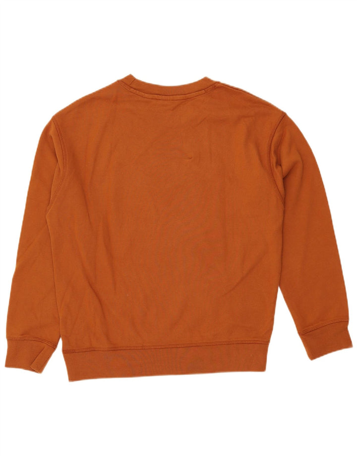 LEVI'S Felpa con grafica oversize da donna UK 10 Small Marrone Cotone