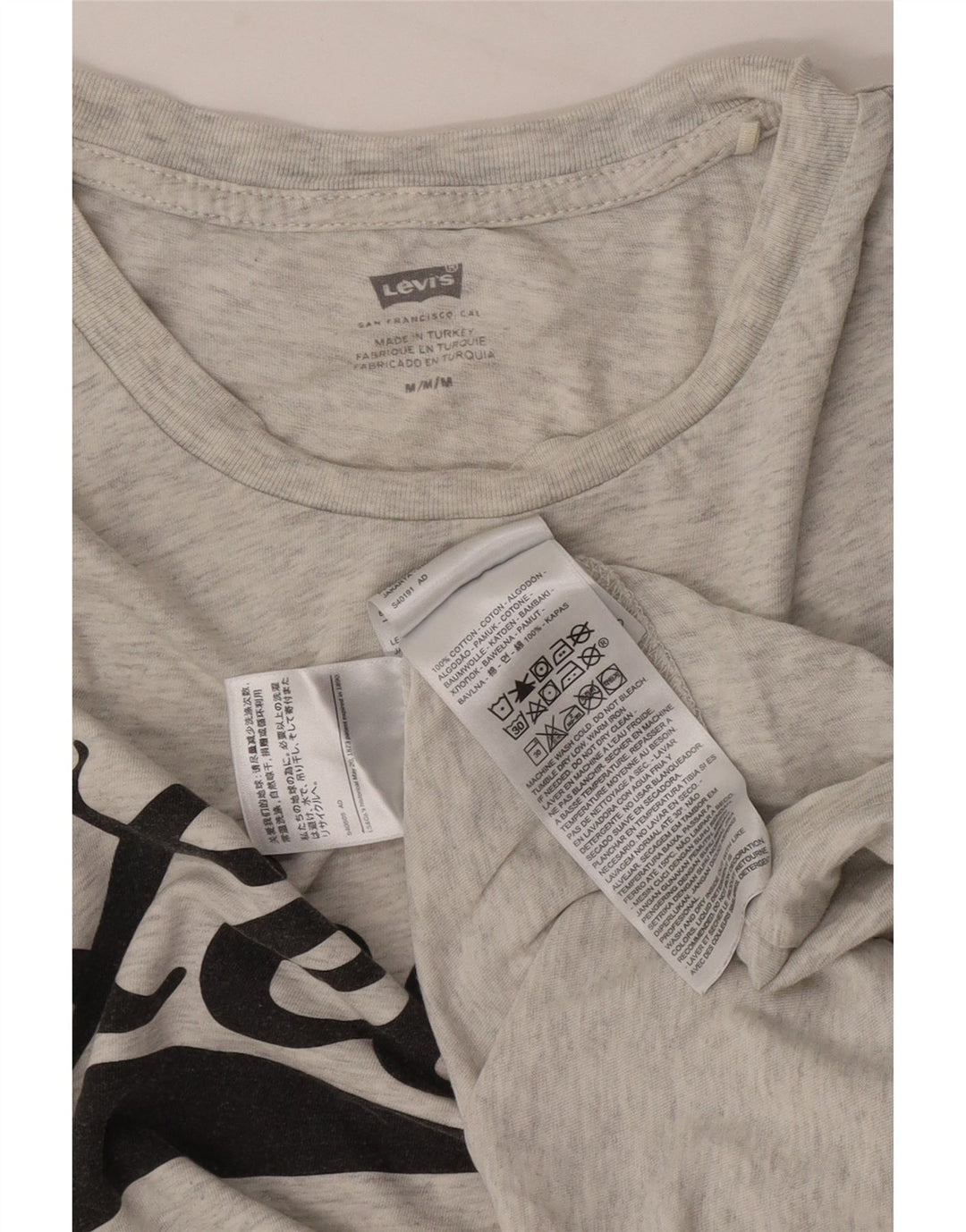 T-shirt grafica da uomo Levi's Top in cotone mélange grigio medio