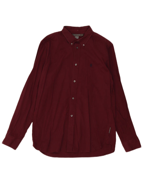 Camicia da uomo French Connection grande bordeaux