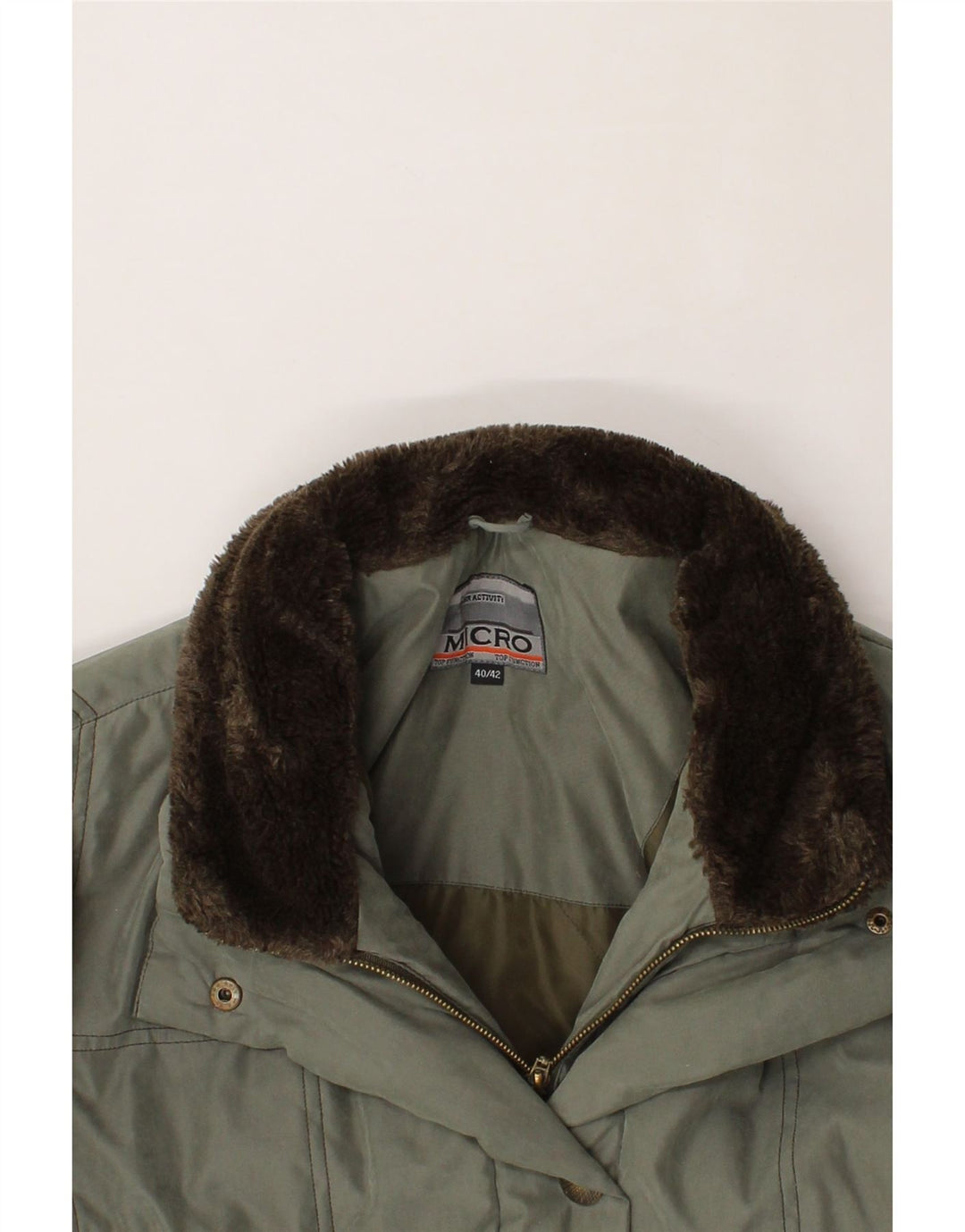 VINTAGE Womens Oversized Windbreaker Coat EU 40/42 Medium Green Polyester Vintage Vintage and Second-Hand Vintage from Messina Hembry 