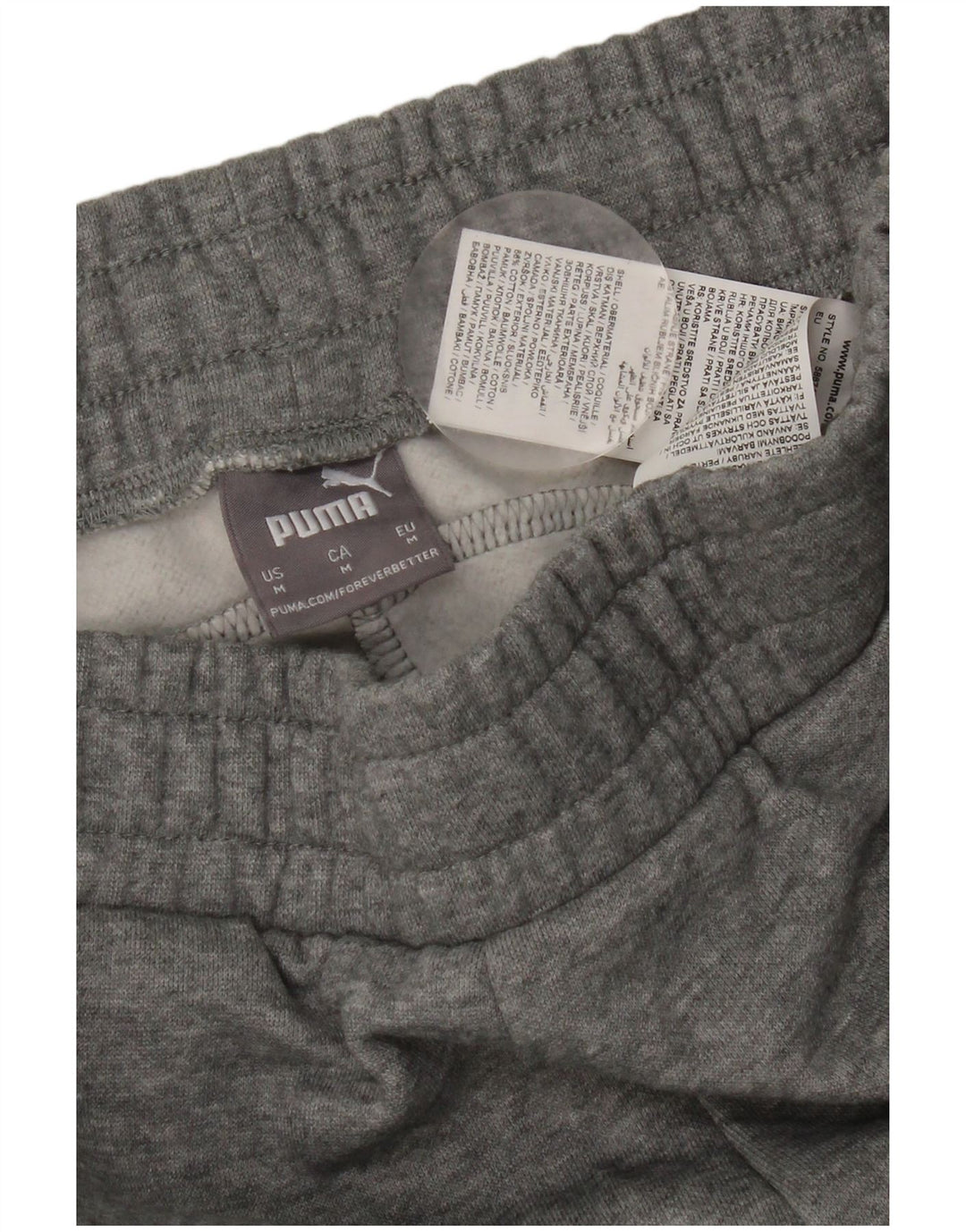 Pantaloni da tuta da uomo Puma Joggers in cotone chiazzato grigio medio