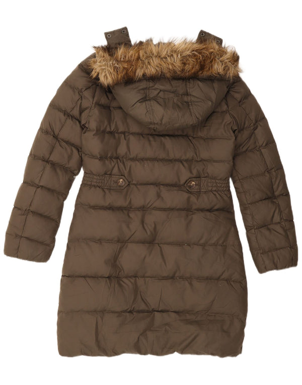 Cappotto imbottito con cappuccio da donna Tommy Hilfiger UK 10 piccolo poliestere kaki