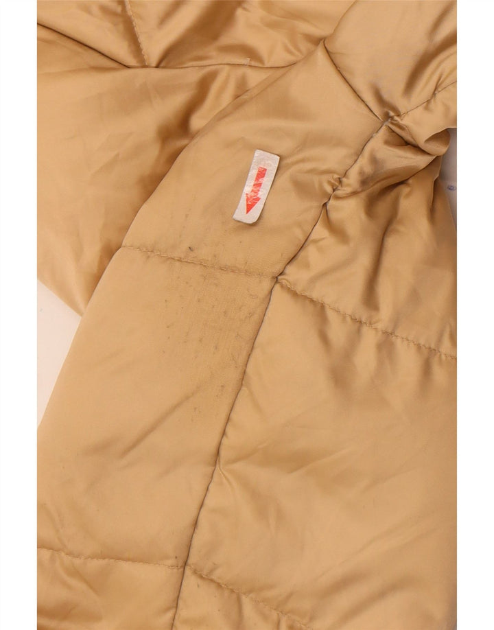 Giacca imbottita con cappuccio da donna Geox UK 10 Small Beige Poliammide