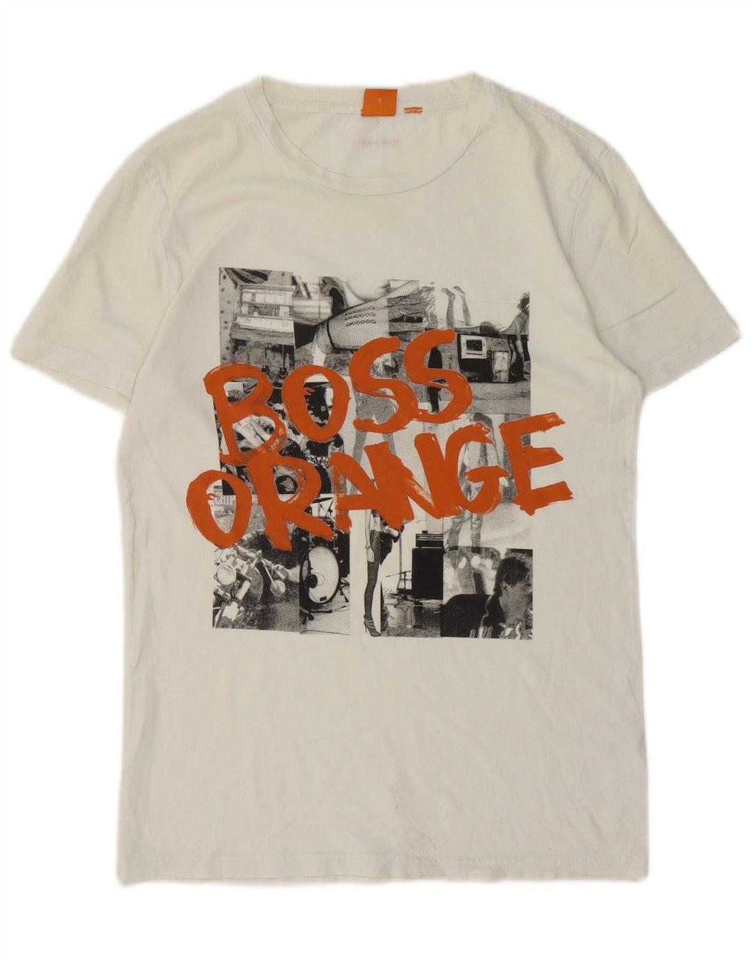 T-shirt grafica da uomo HUGO BOSS Top Small in cotone bianco