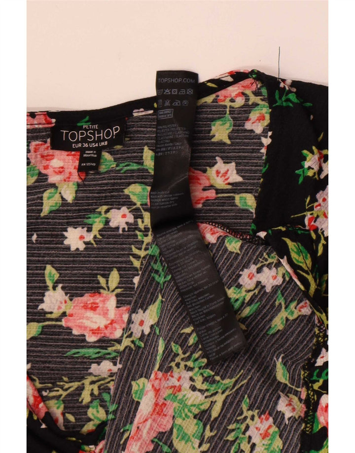 Abito a trapezio da donna Topshop UK 8 piccolo poliestere nero