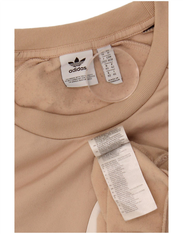 Felpa grafica da donna Adidas Jumper UK 14 Large Beige Poliestere