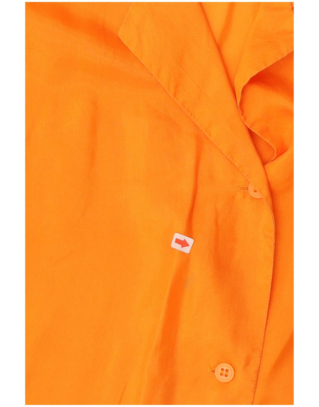 Camicetta camicia senza maniche vintage da donna UK 14 arancione medio
