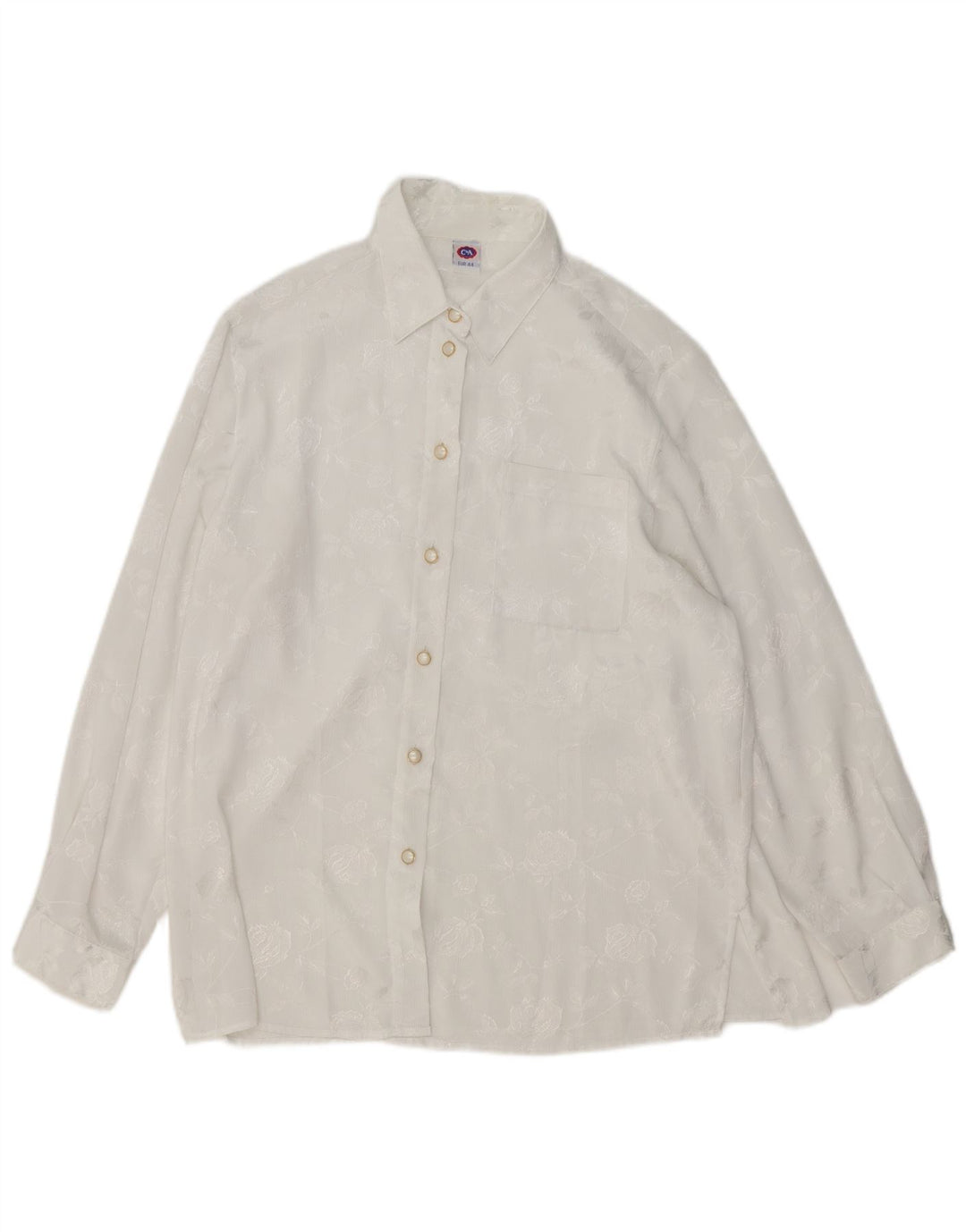 Camicetta da donna C&A EU 44 XL Poliestere floreale bianco
