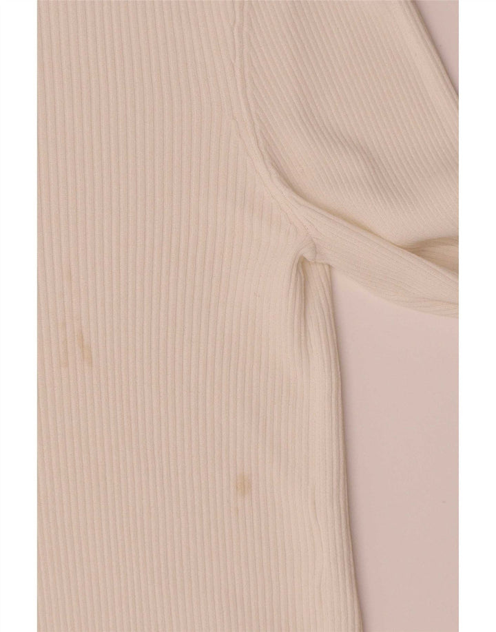 Top Zara da donna a maniche lunghe UK 12 medio bianco