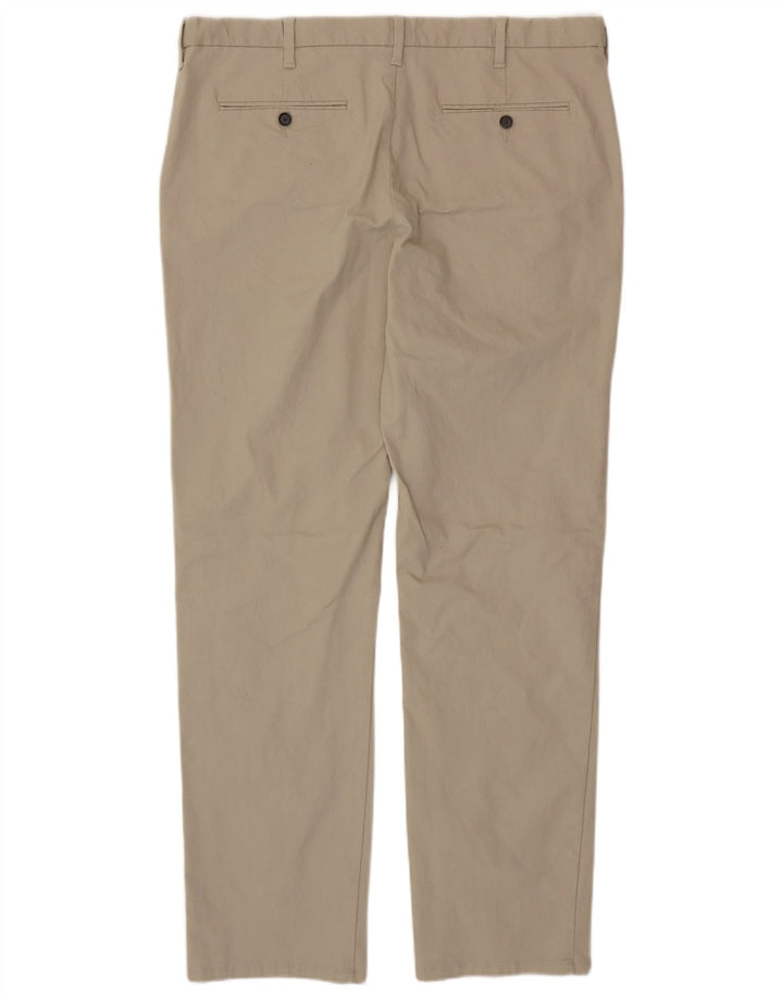 MARKS & SPENCER Pantaloni chino dritti da uomo W38 L33 Cotone beige