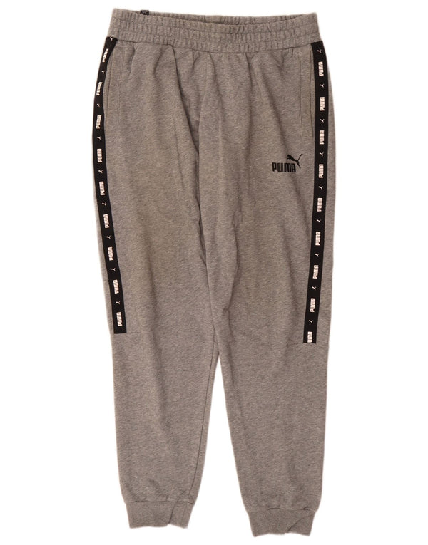 Pantaloni da tuta grafica da uomo Puma Joggers Large Grey Colourblock Sports