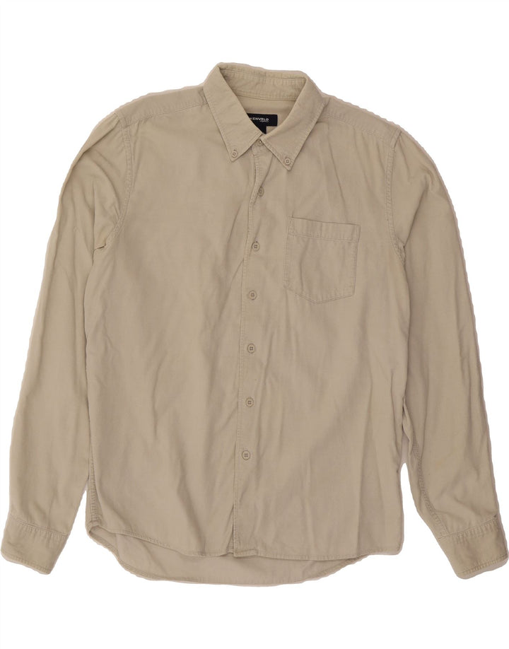 KENVELO Mens Corduroy Shirt Medium Beige Cotton Vintage Kenvelo and Second-Hand Kenvelo from Messina Hembry 