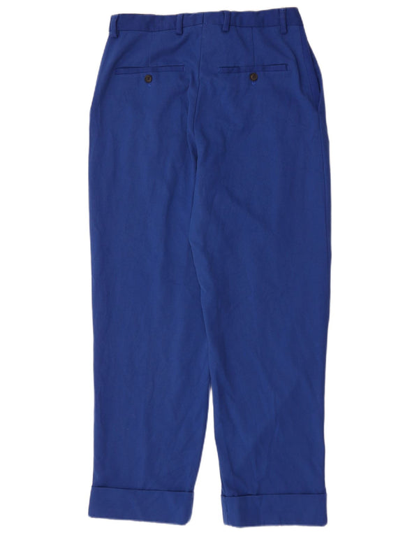 Pantaloni da completo con pegging da uomo Zara EU 38 Small W30 L29 poliestere blu