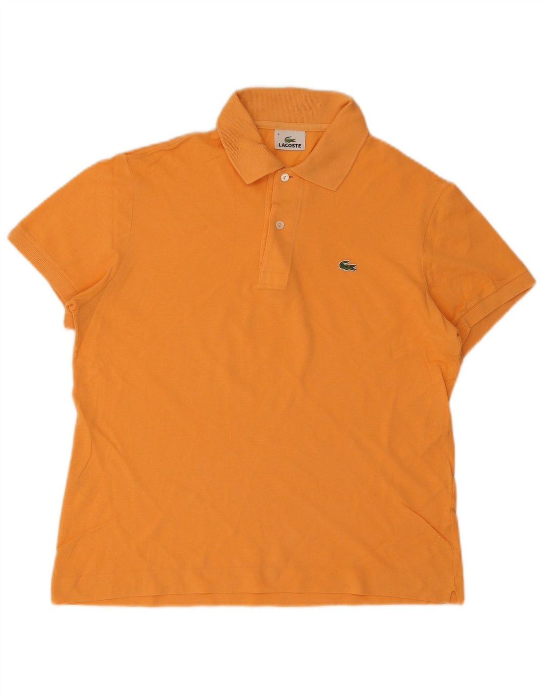 Polo da uomo Lacoste taglia 4, cotone arancione medio