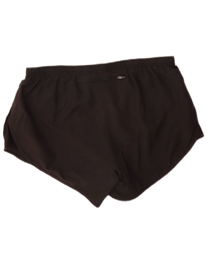 Pantaloncini sportivi NIKE Dri Fit da donna UK 14 Large Nero Poliestere