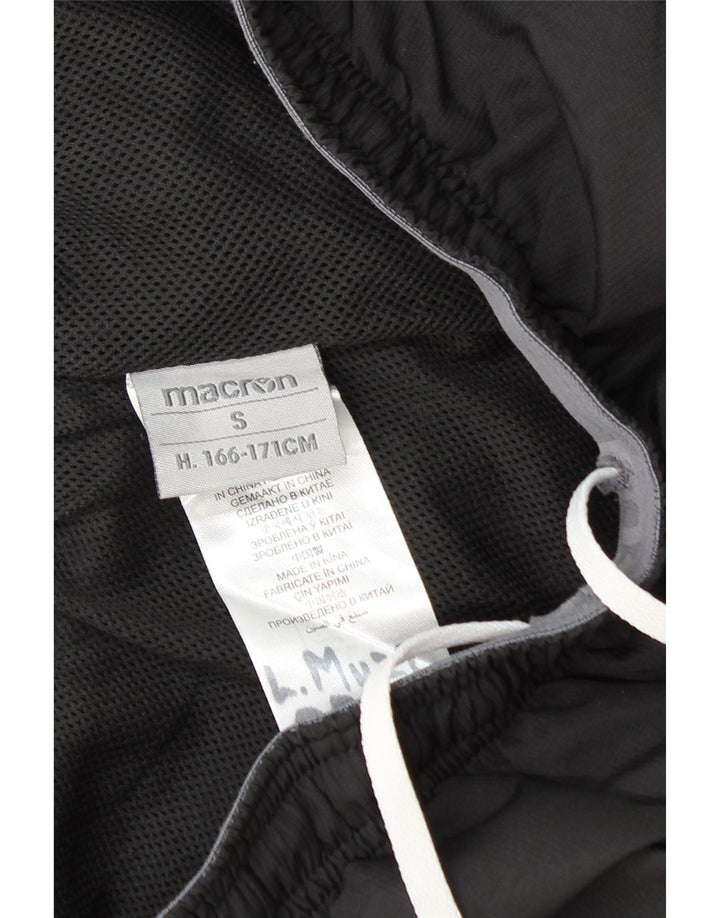 Pantaloncini sportivi da uomo Macron Small in poliestere color block nero