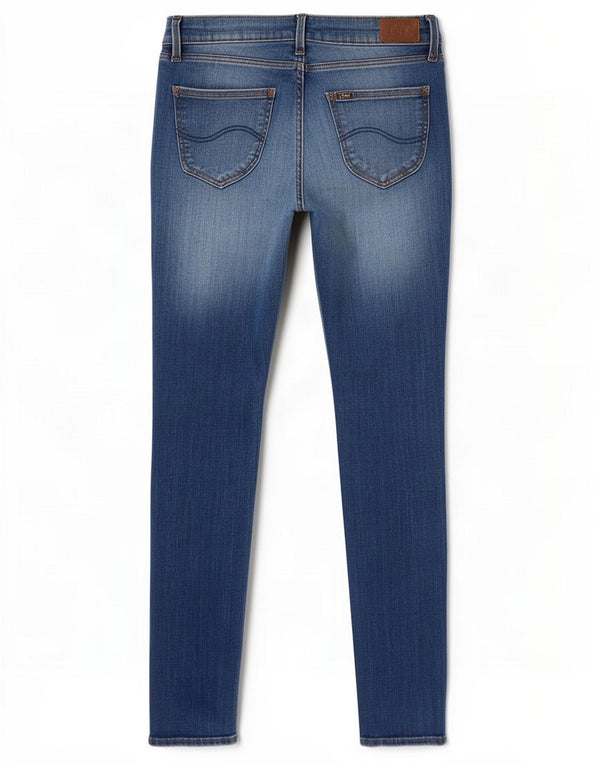 Jeans skinny effetto invecchiato Scarlett da donna Lee W28 L29 cotone blu